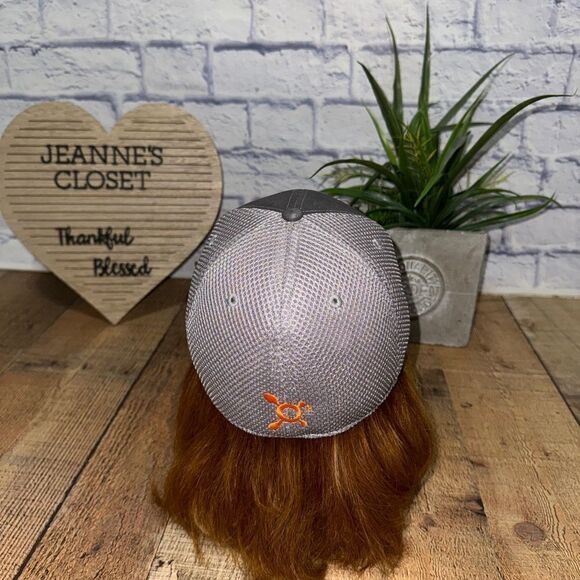 Cap America Orange Theory Fitness Hat Gray Orange Embroidered Fitted L/XL - Picture 4 of 6
